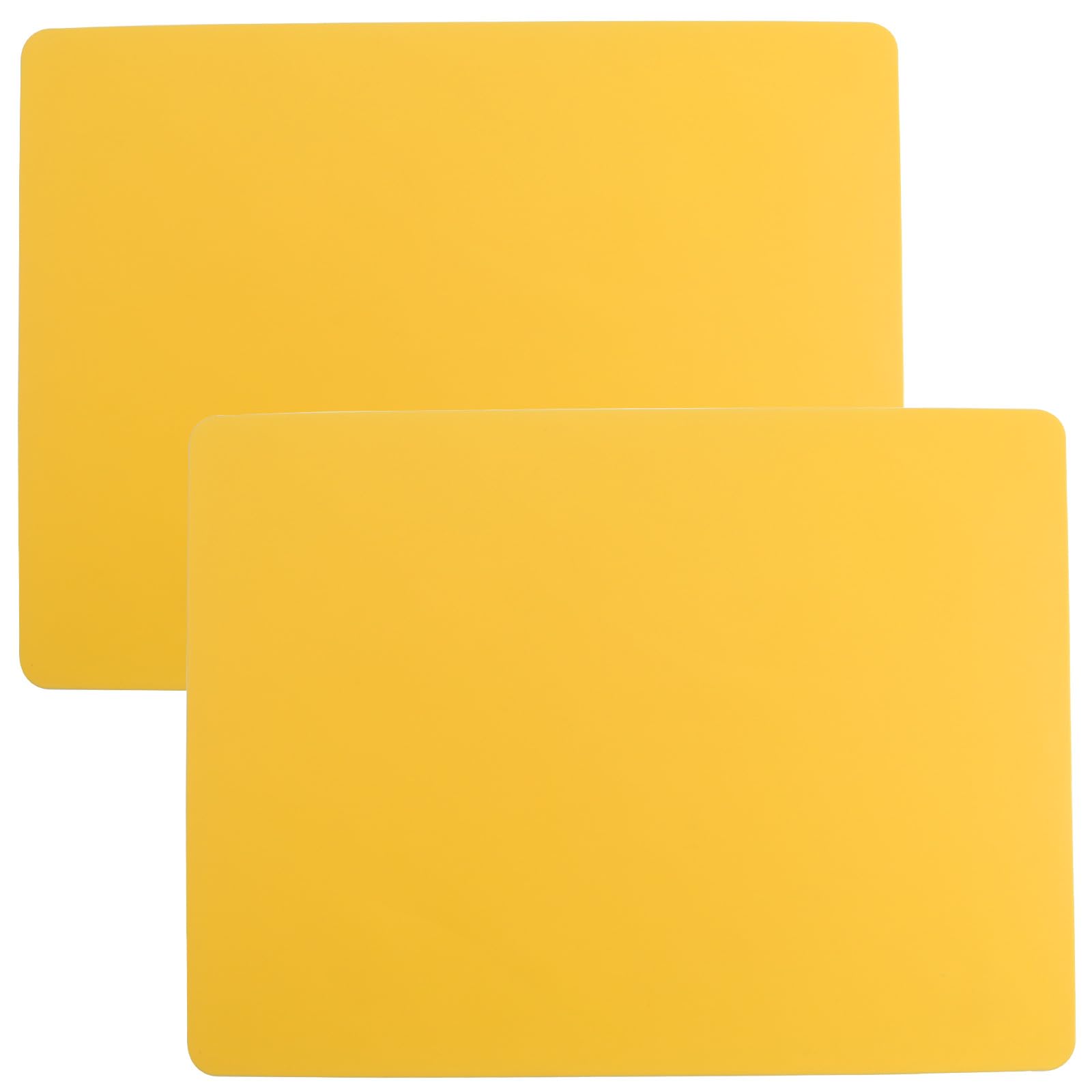 Roellgs 2 Pack Silicone placemats, Baking mat, Multipurpose Table Protector, Non-Stick and Non-Slip Heat Resistant (Yellow)