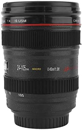 uqiangbao Durable DIY ABS Realistic Camera Lens Look Travel Coffee Mug Cup Water Coffee Tea Camera Lens Cup Bottle with Lid Gift