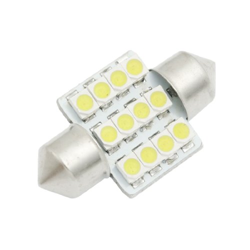 White 1.25-inch 12-SMD DE3175 DE3022 LED Bulbs for Car Dome Lights