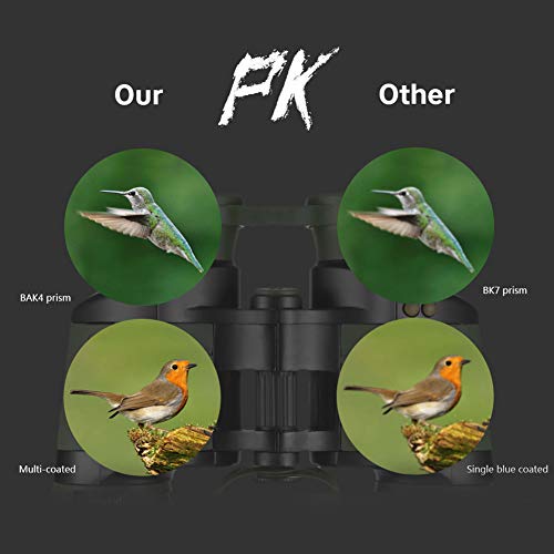 Microscopes & Endoscope,Maserfaliw Binocular Telescope,Beileshi 20x50 Mini 20X BAK4 Prism Fully Multi-coated Lens Binocular Telescope - Green - Thumbnail 6