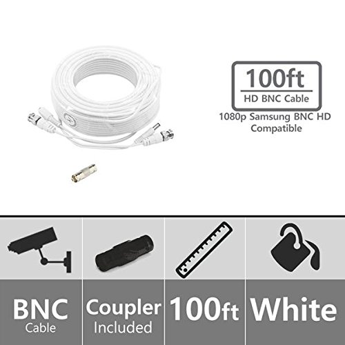 (Set of 8) STS-FHDC100 - 100ft Premium 1080p HD BNC Video Cable. Samsung Compatible with Systems SDH-C75100, SDH-C75080, SDH-B73040, SDH-B73045,SDH-B74041, SDH-B74081