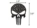 Punisher Skull Grip Tape Decal for tumblers Phone Cases Laptop Gun (Black)