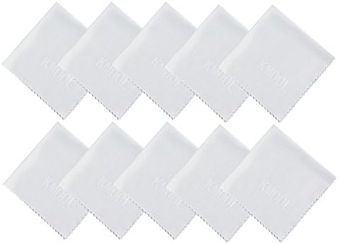 Kmool Microfiber Cleaning Cloths for Computer, Glasses, Camera, Cellphone Screen ( 10pack,7 x 7") (Grey)