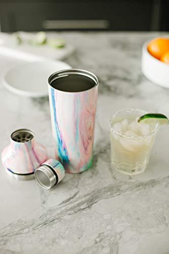 Simple Modern Cocktail Shaker Geschenkset mit Jigger Deckel | Isolierter Boston Martini Mixer Edelstahl… – Bild 6