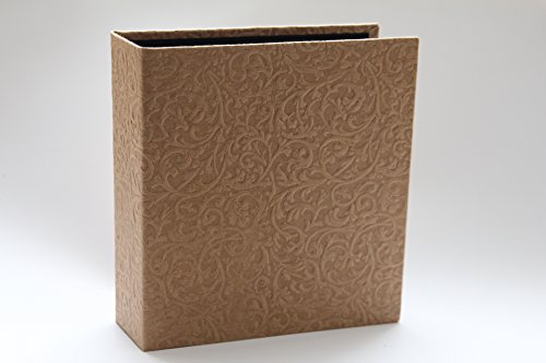 Kraft Photo Album, Wedding Album, Guest Book, Scrapbook, Baby & Family 80 kraft pages, 40 sheets, Handmade Eco friendly (FLOWERS KRAFT)