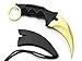 HOSANA Karambit Knife Stainless Steel Fixed Blade Tactical Knife with Sheath and Cord Nice Knife for Hunting Camping Fishing and Field Survival (Gold)