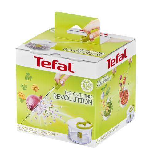 Tefal 5-Sekunden Zerkleinerer K13304, Ohne Strom, Fassungsvermögen: 500 ml, Multizerkleinerer für Gemüse, Obst, Zwiebeln, Nüsse, Knoblauch, Babynahrung, Weiß/Grün/Transparent 8