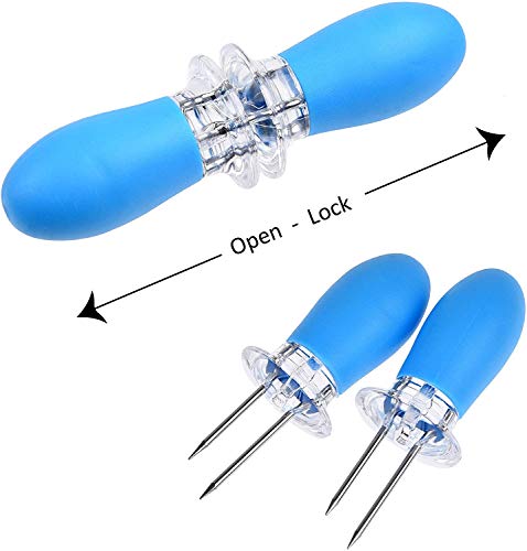 10 Stück Maiskolbenhalter Edelstahl - Grillzubehör Für Corn On The Cob & Outdoor-Partys