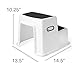 Acko Dual Height Step Stool Design with Anti-slip Surface for Toddler Potty Training kid Exercising Multi-Use in Bathroom and Kitchen Hold up to 330lbs,Black