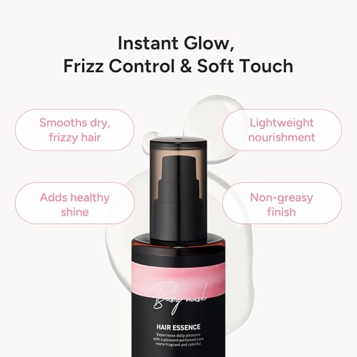 BANANAL 2-in-1 Hair Serum & Perfume Oil - Korean Hair Care, Moroccan Argan Oil & 12 Amino Acids for Dry Damaged Hair, Anti-Frizz Glass Hair Shine, Paraben-Free, Baby Powdery Musk, 3.38 fl oz