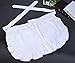 Love Potato 100% Cotton 2 Pockets Waist Apron Kitchen Cooking Restaurant Bistro Half Aprons for Girl Woman, White