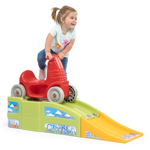 Simplay3 Deluxe Race and Ride Kids Downhill Roller Coaster and