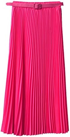 Norwaya Women's Pleated Retro Maxi Long Skirt