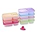Meal Prep Containers, 3-Compartments [7 Pack] Food Storage Bento Lunch Box|BPA Free|Stackable|Reusable Lunch Boxes, Microwavable Meal Prep Containers, Includes Lunch Bag