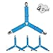Jofefe 4Pcs Bed Sheet Fasteners, Adjustable Bed Sheet Holder Straps, 3 Way Mattress Cover Holder Fasteners, Triangle Bed Sheet Keeper Bedsheets Corner Holder Straps W/Metal Heavy Duty Grippers Clips