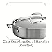 Tramontina 80116/018DS Gourmet Stainless Steel Induction-Ready Tri-Ply Clad Covered Deep Saute Pan, 5-Quart, NSF-Certified, Made in Brazil