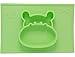 baby silicone placemat and plate tray for infants toddlers and kids - these portable hippo happy mats one piece bowl suctions and fits to most tables highchair non slip baby feeding FDA Approved .