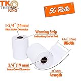 Thermal King, Thermal Credit Card Paper (2 1/4" x 85' - 50 Rolls) [Thermal King Brand]