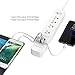 Power Strip USB dodocool Surge Protector Long Cord Multiple Outlet Adapter USB Charging Station with 4 Outlets and 20W 4 USB Charging Ports 4.92ft Cord for Smartphones/Tablets and More