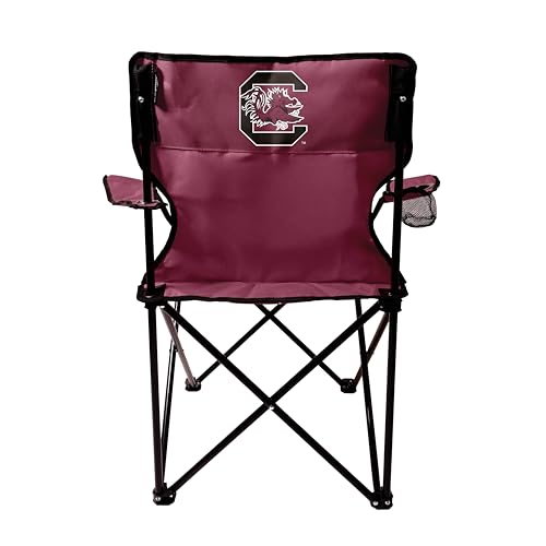 Logo Brands NCAA South Carolina Gamecocks Quad Chair, Unisex Adult Chair with One Cup Holder, Team Color, One Size