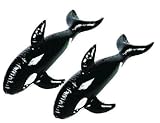 Set of (2) Inflatable Whales (36in.) Black and White / Orca /Whale / Party Favor / Decor / Gift / Prize / Giveaway