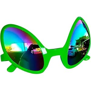 Seodondm Funny Alien Sunglasses for Cosplay Costume Accessories,Novelty Alien Costume Eyewear glasses