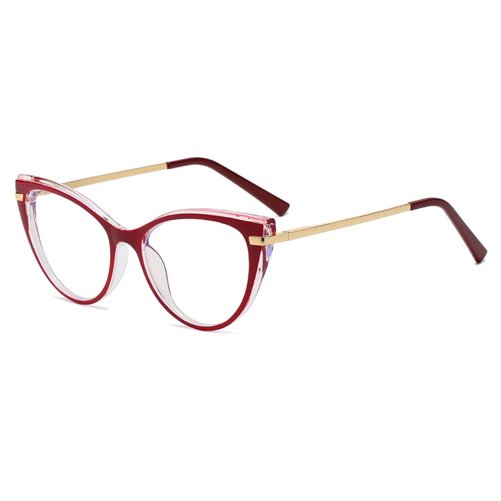 LJCZKA Blue Light Blocking Glasses Cat Eye for Women, Anti Blue Light Glasses Computer Eyeglasses Clear for Anti Fatigue and Eyestrain