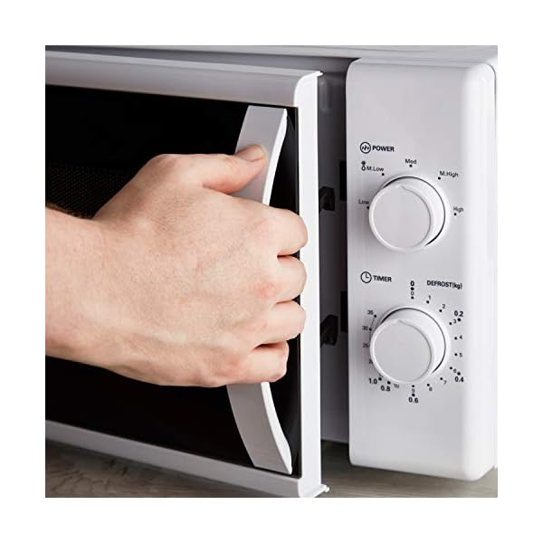 Tower T24034WHT 20 Litre 700W Manual Microwave with 5 Power Levels and a 35 Minute Timer, White