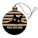 GRAPHICS & MORE Personalized Custom Black Cat in Window 1 Line Wood Christmas Tree Holiday Ornament