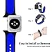 WHLIHUSU Thin Blue Line Band Compatible with Apple Watch 38mm/40mm, Soft Silicone Sport Strap Replacement iWatch Bands Compatible with Apple Watch Wristbands Series 4 3 2 1 Nike+ (M/L,Black & Blue)