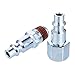 12PCS Air Fittings, Drillpro Pneumatic Quick Connect, Brass Air Coupler and Steel Plug Kit, 1/4'' NPT I/M, for Air Line, Air Compressor,Air Drill etc Pneumatic Tool Quick Connect