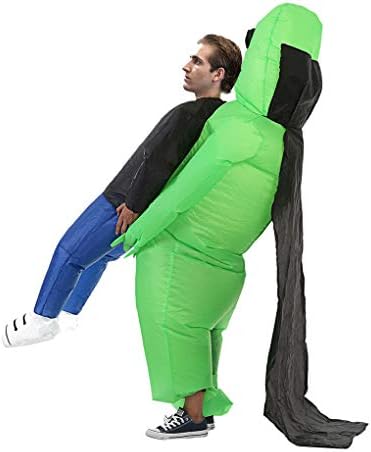 Hotaluyt Unisex Halloween Costume Inflatable Jumpsuit Halloween Party Performance Women Men Blow Up Suit