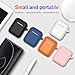 SATLITOG Case Cover with Secure Lock Keychain, Protective Silicone Cover Compatible with Apple AirPods 2nd & 1st Charging Case - Bright Orange