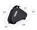 Ellen Tool Tube Bike Pouch Bicycle Bag Water Resistant Polyester Triangle Front Pouch Kit for Easy Access and Smooth Storage for Wallet, Cellphones, Snacks etc. - Safety Biking Black