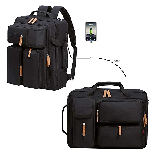 MOMIGO Baby Diaper Backpack - Large Capacity Waterproof Nappy Bag with Insulated Pockets and 14-inch Laptop Compartment, Large Daypack Business Weekender Luggage Backpack for Momm Dad （Black）
