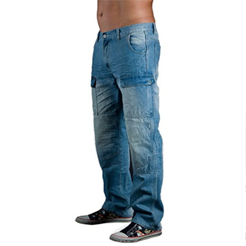 Juicy Trendz® Mens motorfiets jeans motor cargo denim broek met bescherming voering - Image 3