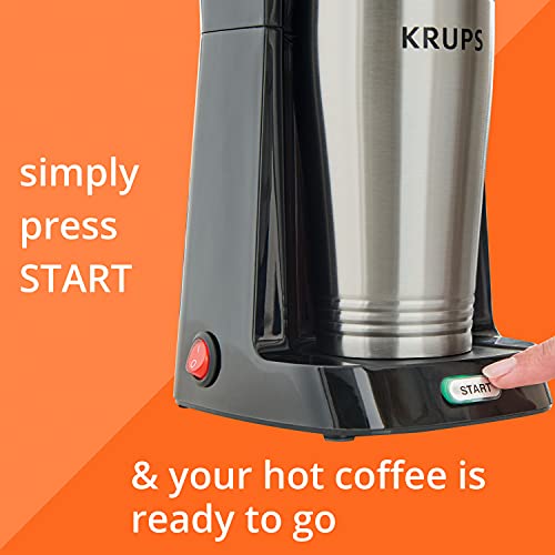 Krups Simply Brew Stainless Steel Single Serve Drip Coffee Maker amd