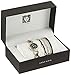 Anne Klein Women's AK/1982BKST Swarovski Crystal-Accented Gold-Tone and Black Watch and Bracelet Set