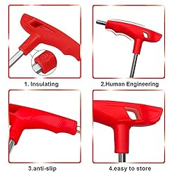 WISEUP 5mm t handle allen wrench set Metric,CR-V