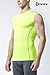 TSLA Men's Muscle Tank Sleeveless Compression Baselayer, Zero Round Neck(r15) - Neon Yellow, Medium
