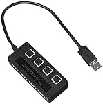 Sabrent 4-Port USB 3.0 Hub with Individual Power Switches and LEDs (HB-UM43)
