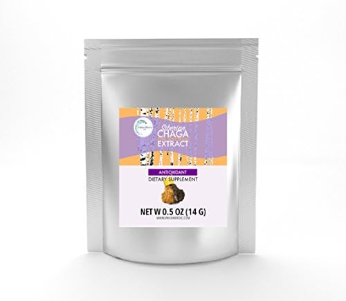 King Siberian Chaga Mushroom extract powder (1/2 oz) – Wild, Natural Daily Supplement – Fortifies Immune System with Organic Age-Defying Antioxidants – Anti-Inflammatory and Pain Reliever
