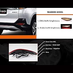 PGONE 3D Optic Red LED Rear Bumper Reflectors Fog