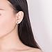 Emma Manor Gold Plated 925 Sterling Silver 4 Prong 7mm Square Shape Cubic Zirconia Stud Earring (Yellow Gold Plated Silver)