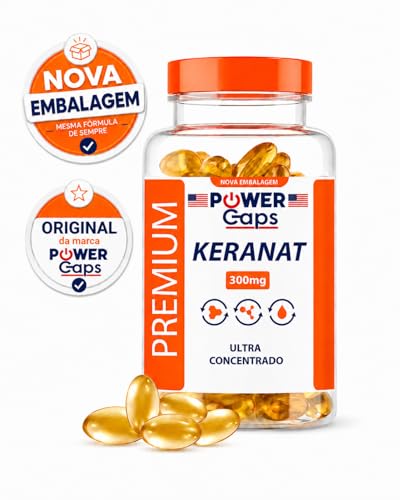 Keranat 300mg Suporte Nutricional para Cabelos, Crescimento Capilar, Combate Queda de Cabelo, Mais volume, Brilho e Força, Suplemento Alimentar em Cápsulas Softgel (90 Cápsulas)