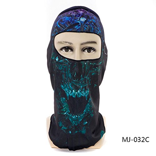 Vibola Fashion Windproof Outdoor Balaclava Full Face Mask Motorcycle Cycling Ski Snowbo hat (C)