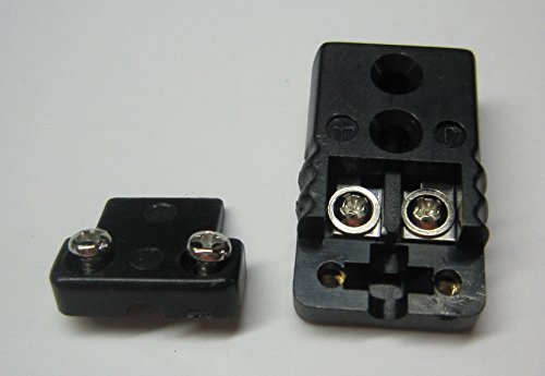 Mini J-Type Thermocouple Wire Connector, Cable Connector, 5 Sets Pairs Male and Female Plugs