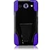 for LG Optimus G Pro E980 T-Stand Impact Kickstand Hybrid Double Layer Fusion Cover Case Black/Dark Purple