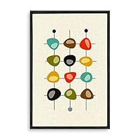 Framed Canvas Wall Art Abstract Colorful Canvas Prints Home Artwork Decoration for Living Room,Bedroom - 16x24 inches