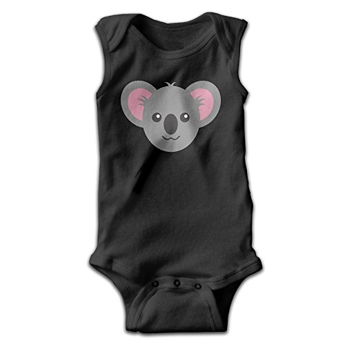 EVPOPC LVMI Cute Cartoon Koala Unisex Baby Sleeveless Bodysuits One Pieces Summer Romper Black